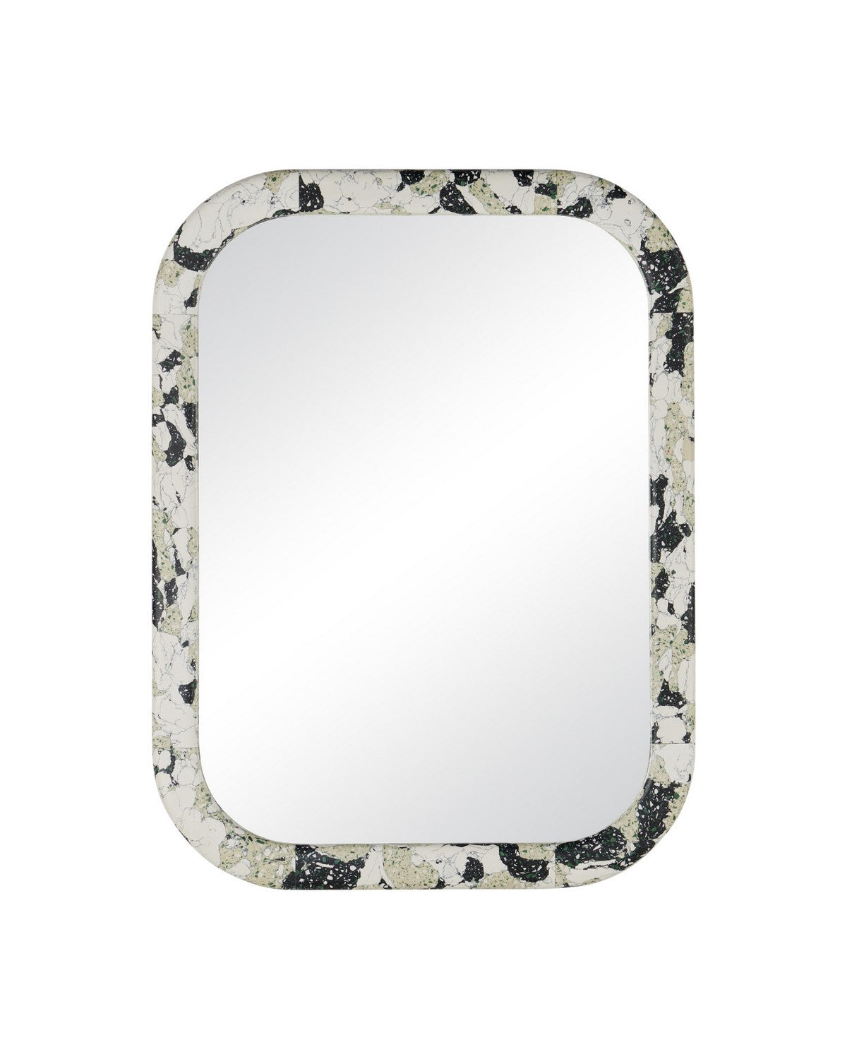 Miroir Wolcott de Currey and Company (réf. 1000-0185), blanc/noir/vert