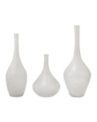 Ensemble de 3 vases Alba blancs de Currey and Company (réf. 1200-1127).