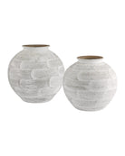 Ensemble de 2 vases Tussock blancs Currey and Company 1200-1158