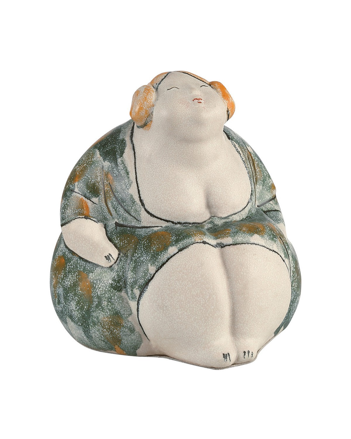 Sculpture Rubina de Currey and Company 1200-1161 en blanc cassé/vert/orange/jaune