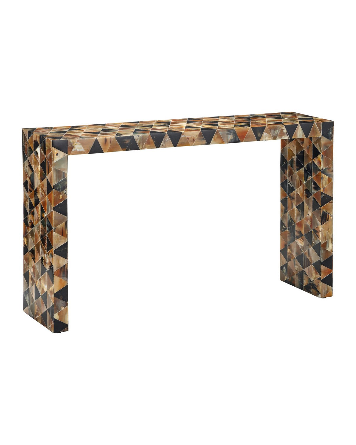 Console Brewster 4000-0267 de Currey and Company, coloris brun naturel et noir