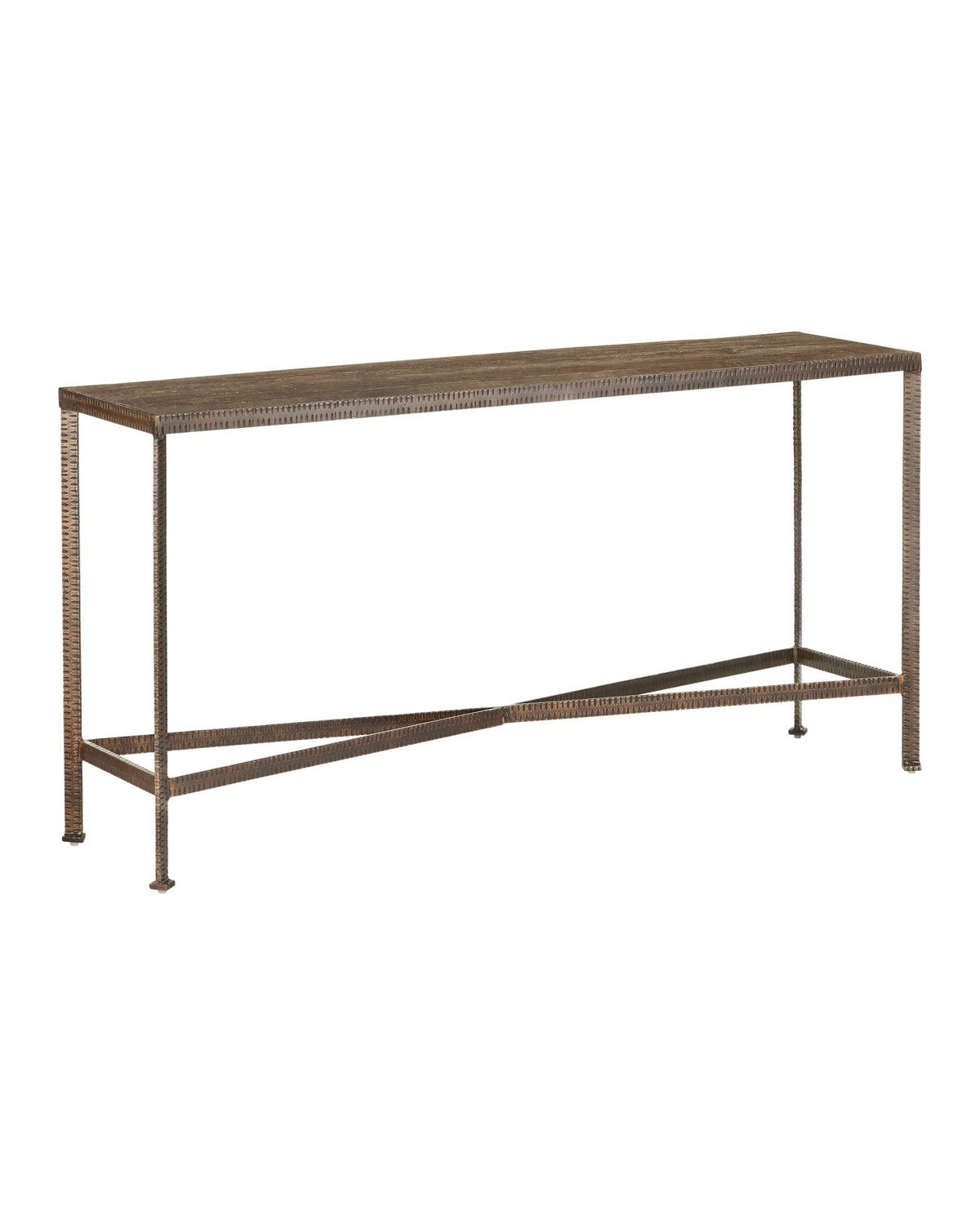 Table console Ampleur Currey and Company 4000-0277 en bronze rustique/naturel