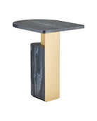 Table d'appoint Aldous 4000-0279 de Currey and Company, coloris noir et or