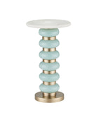 Table d'appoint Lambent de Currey and Company 4000-0281 en turquoise/laiton brossé/naturel