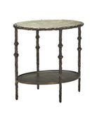 Table d'appoint Spalzato 4000-0284 de Currey and Company Laiton vieilliVerre ancien