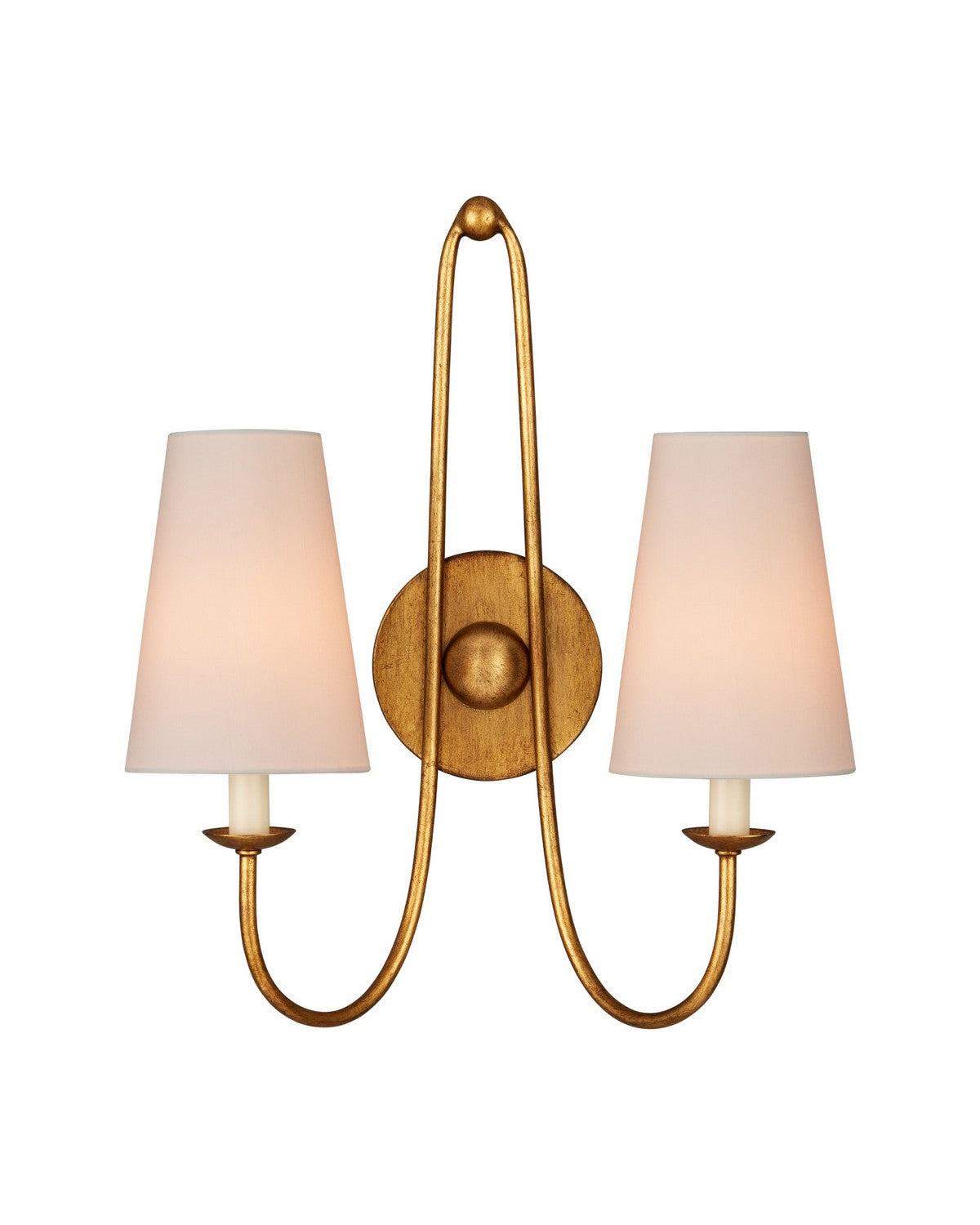 Currey and Company 5000-0318 Brayden Double-Light Murale en feuille d'or antique