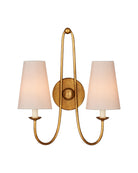 Currey and Company 5000-0318 Brayden Double-Light Murale en feuille d'or antique