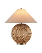 Currey et Compagnie 6000-1085 Casimer Lampe de table en naturel/laiton