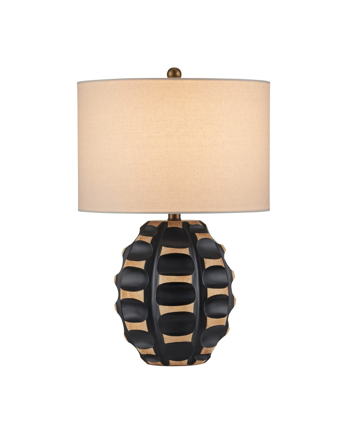 Noix de bétel Currey and Company 6000-1092 Lampe de table en noir