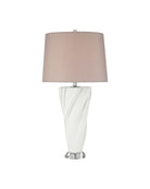Currey et Compagnie 6000-1105 Ascension Lampe de table en blanc cassé/transparent