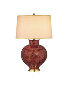 Currey and Company 6000-1106 Lutz Lampe de table en rouge foncé/or