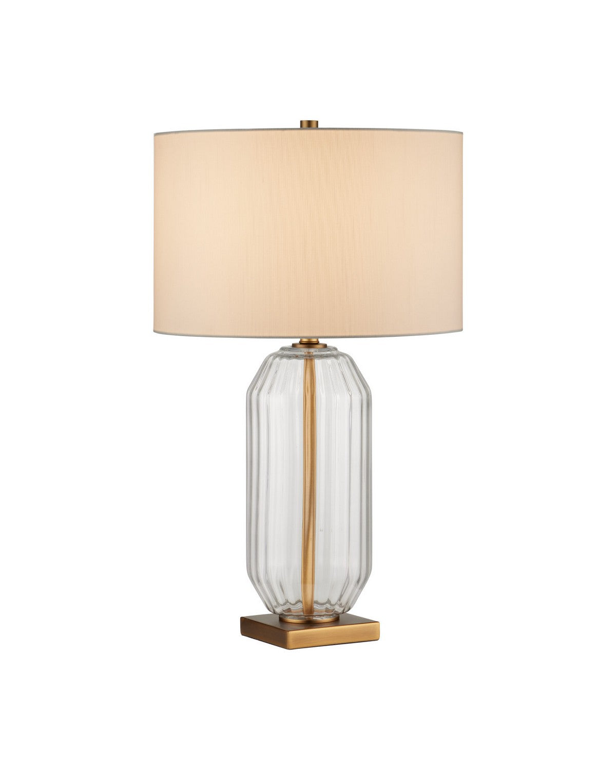 Currey and Company 6000-1118 Entasis Lampe de table en clair/Laiton vieilli