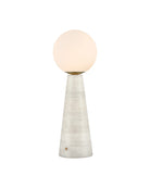 Currey and Company 6700-0027 Wayfinder sans fil Lampe de table en blanc/opaque