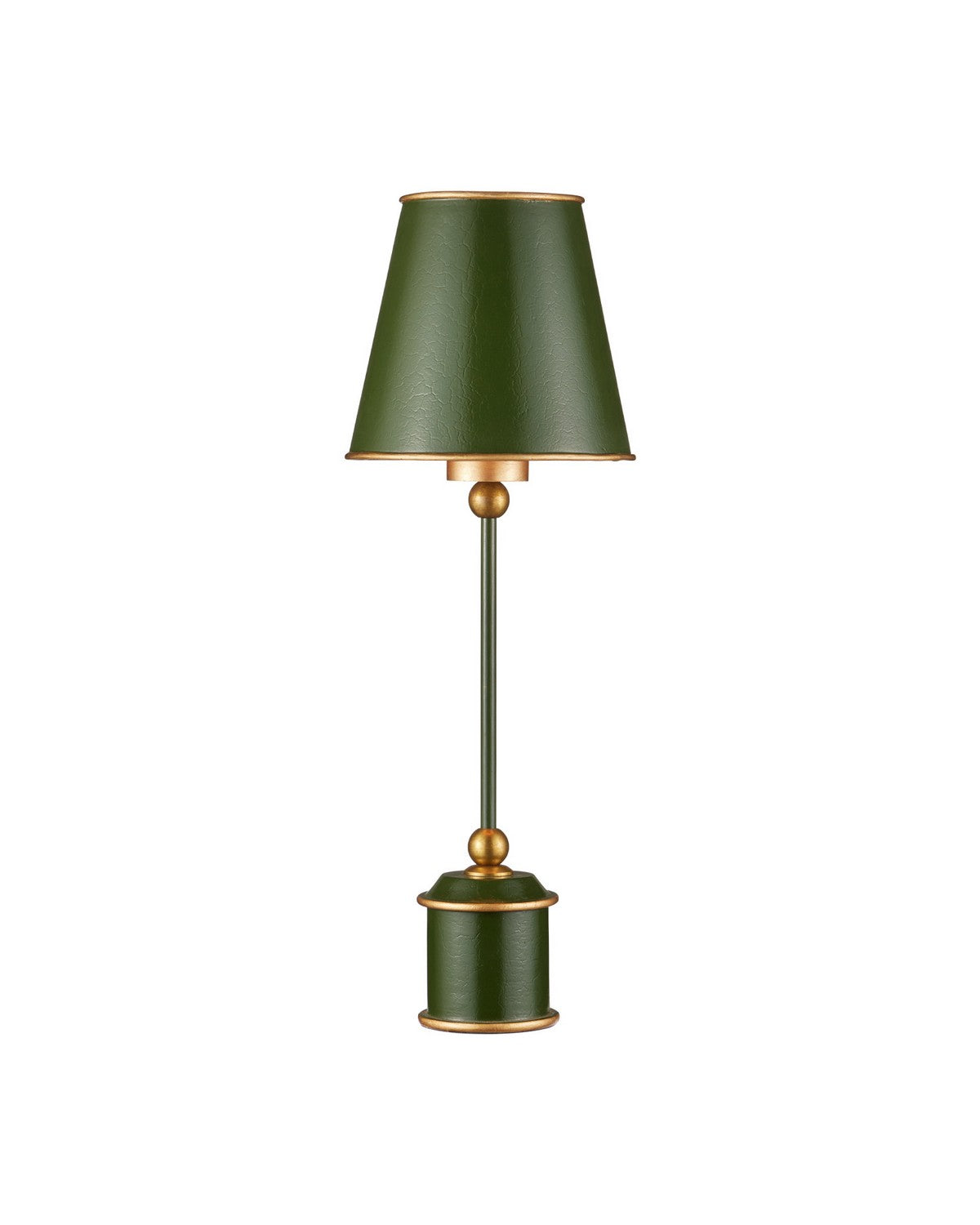 Currey and Company 6700-0037 Daphne sans fil Lampe de table en vert/or
