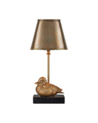Currey and Company 6700-0038 Téléviseur sans fil mobile Lampe de table en laiton vieilli/noir