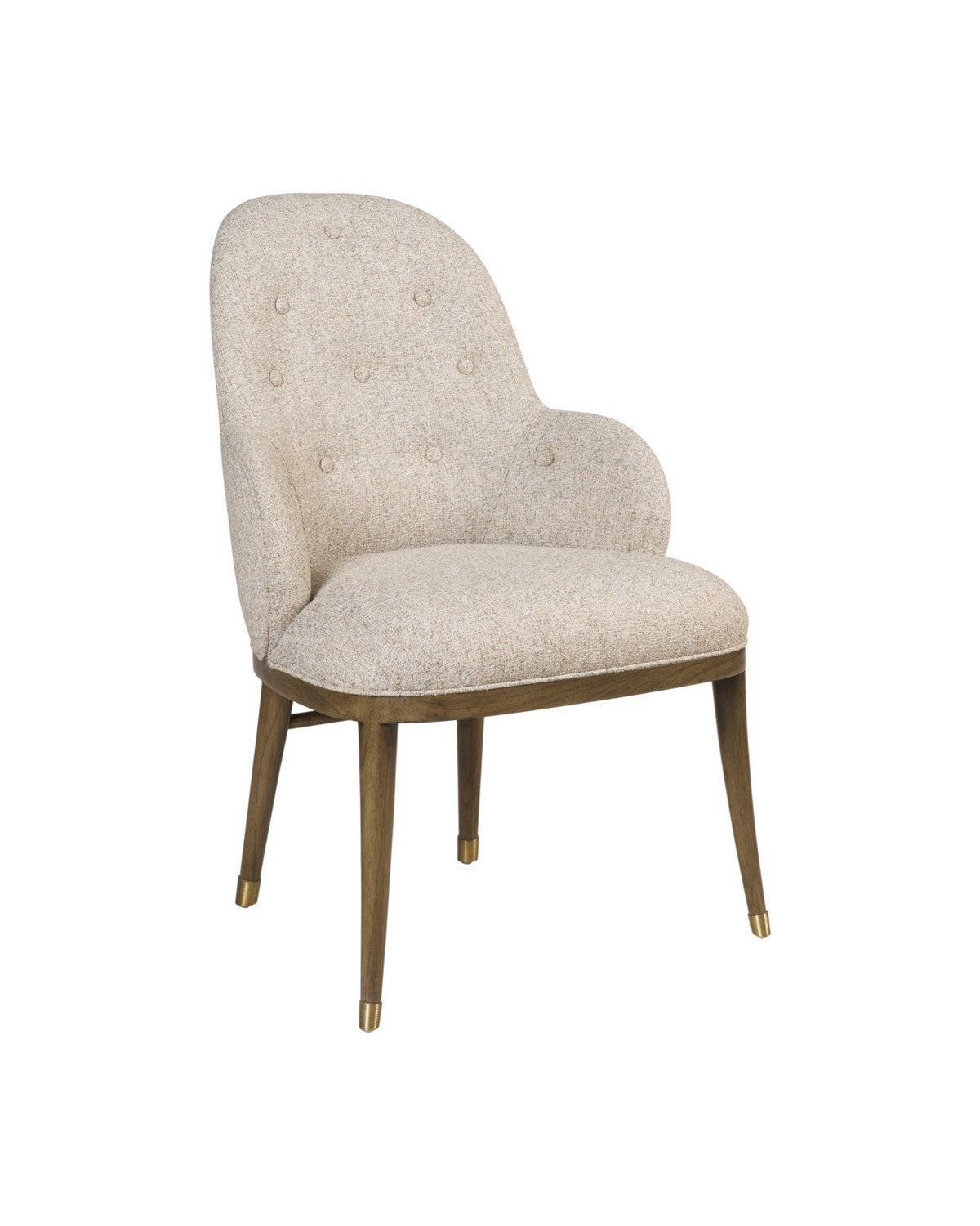 Chaise Vario Currey and Company 7000-1152 en laiton satiné Chanterelle