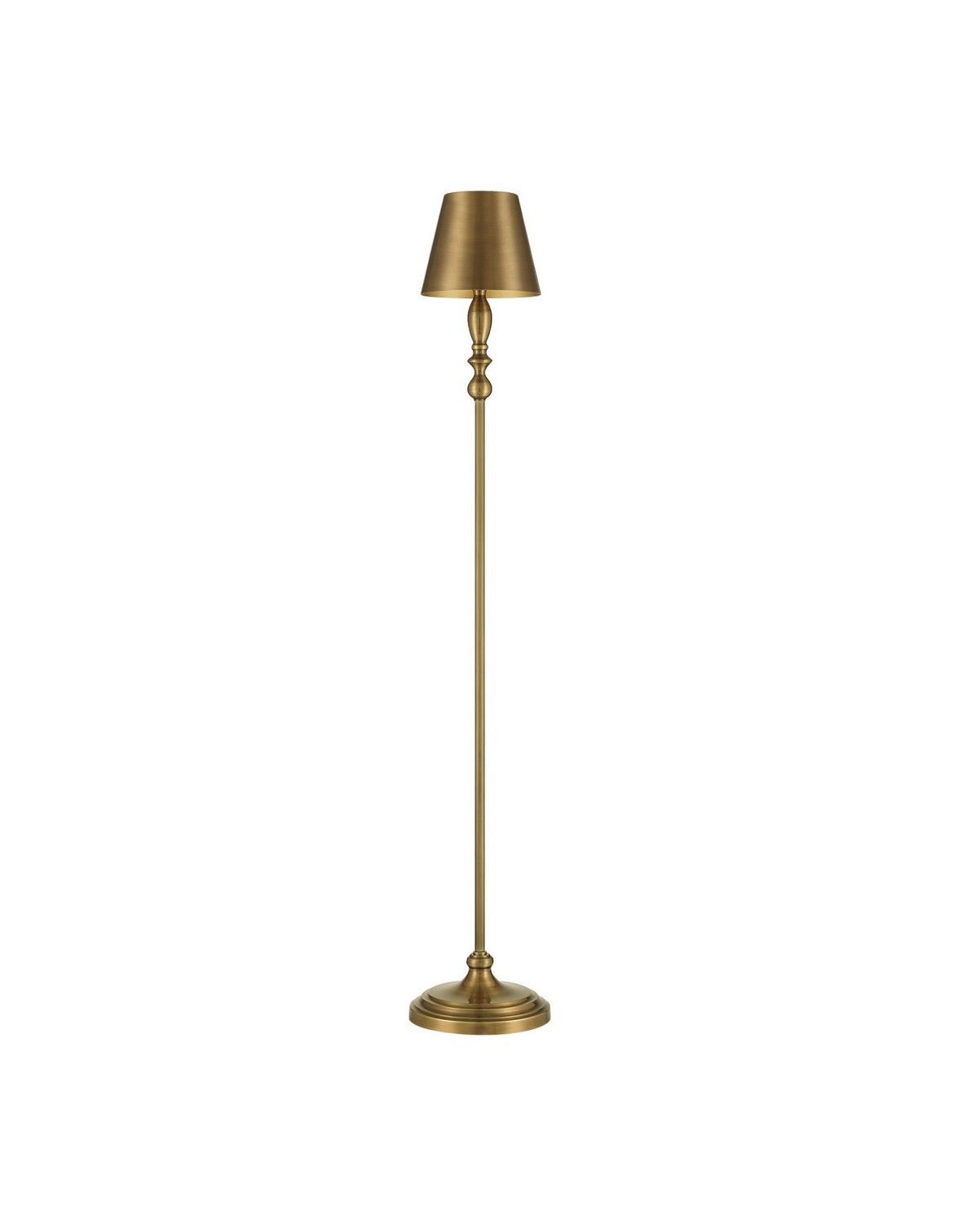 Lampadaire sans fil Viaggio 8700-0001 de Currey and Company, en laiton antique poli