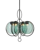 Currey and Company 9000-1442 Vesica Piscis Suspendu en clair/forgeron
