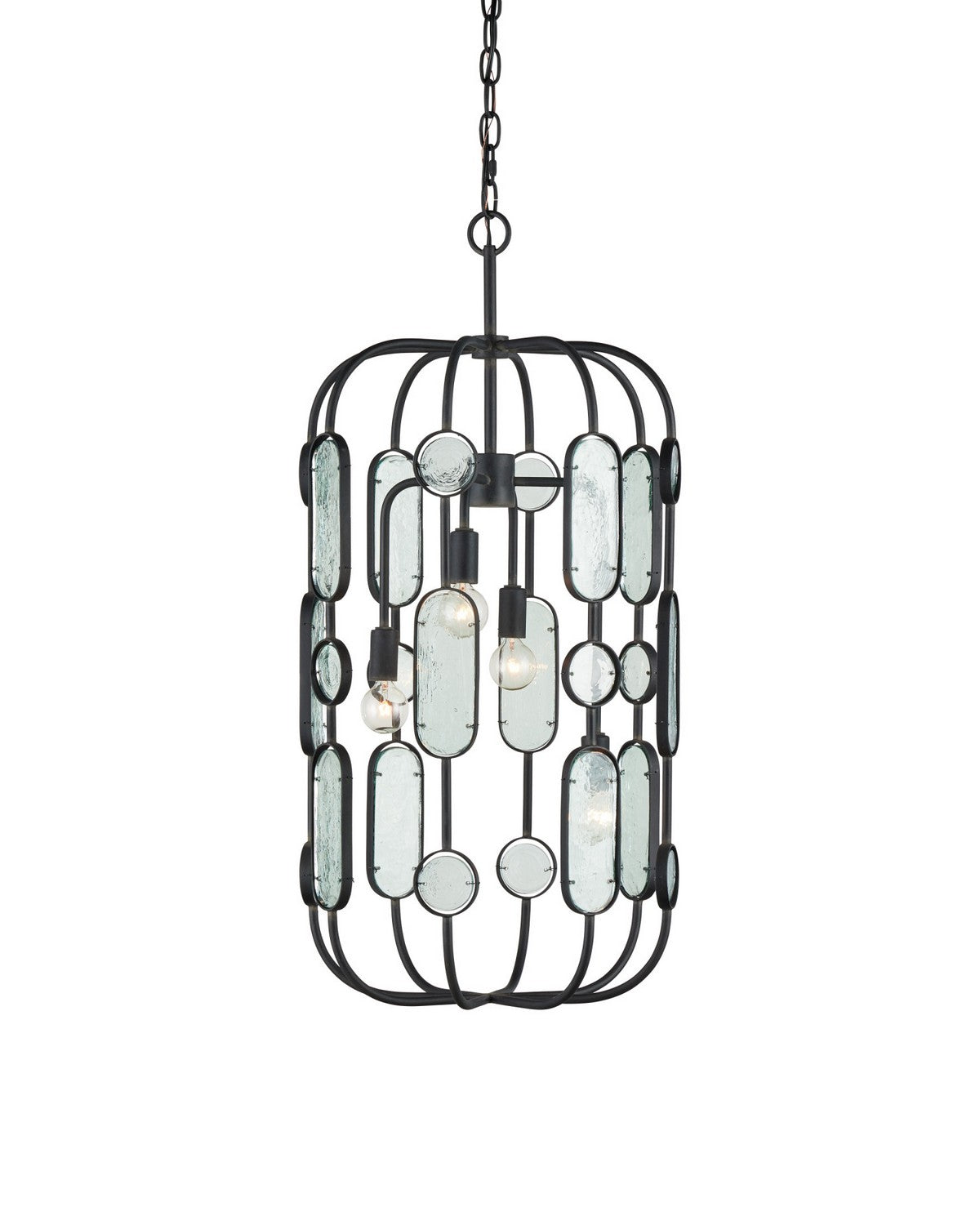 Currey et Compagnie 9000-1444 Ettore Suspendu en clair/forgeron
