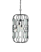 Currey et Compagnie 9000-1444 Ettore Suspendu en clair/forgeron