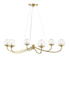 Currey and Company 9000-1472 Wexler Suspendu en laiton antique poli/transparent