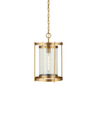 Currey and Company 9000-1493 Pippin Suspension en laiton antique/transparent