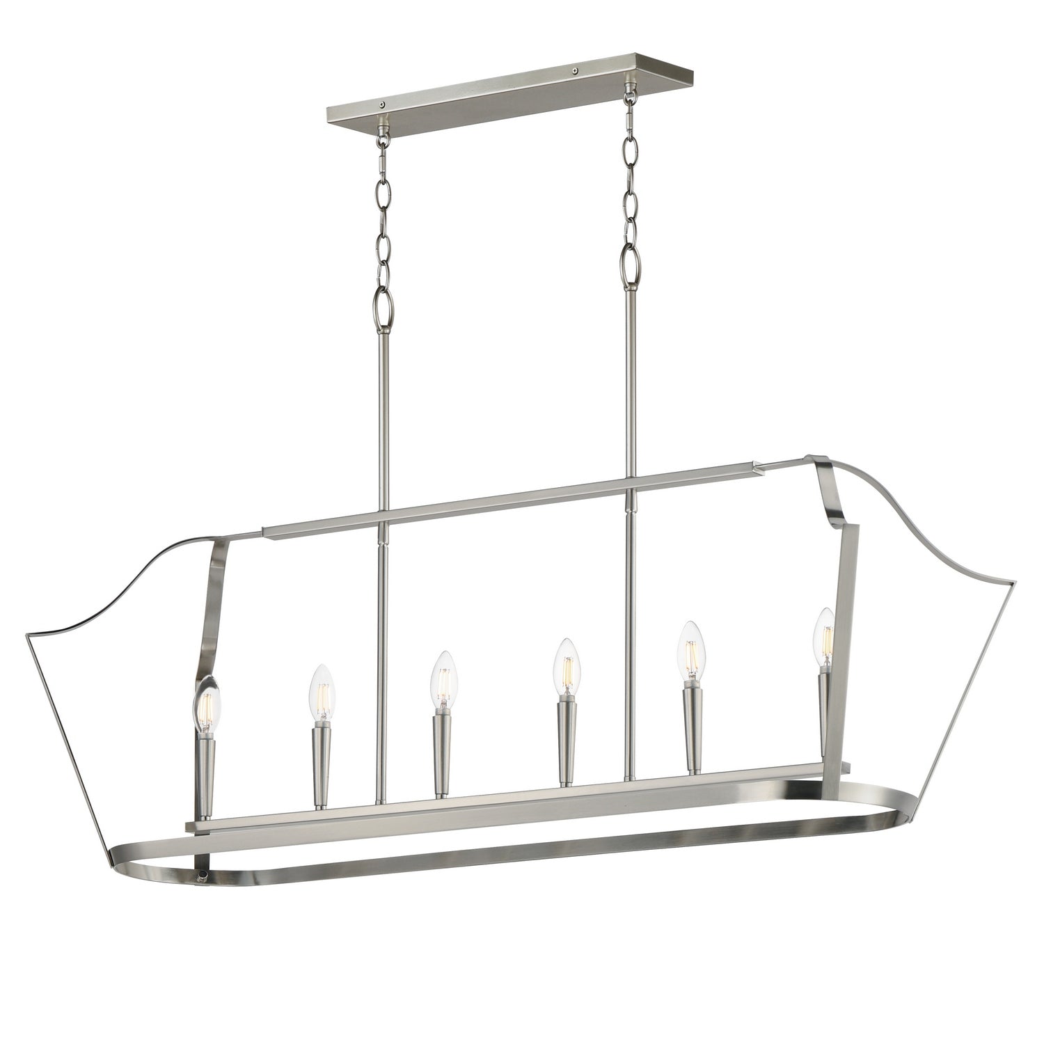 Éclairage Maxim 10427SN Arden Linéaire Suspension en nickel satiné