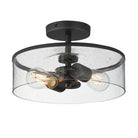 Éclairage Maxim 10469CDBK Livingston Semi Plafonnier en noir