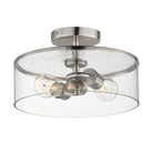 Éclairage Maxim 10469CDSN Livingston Semi Plafonnier en nickel satiné