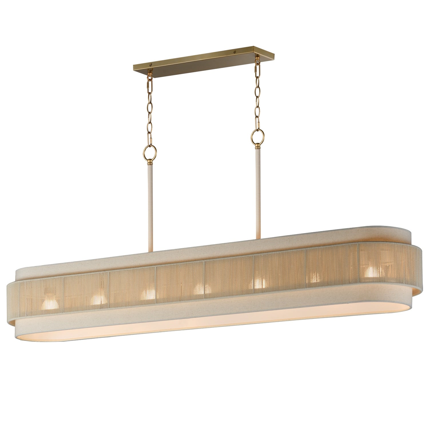 Maxim Lighting 12817OFNAB Seacliff Linear Pendant in Natural Aged Brass