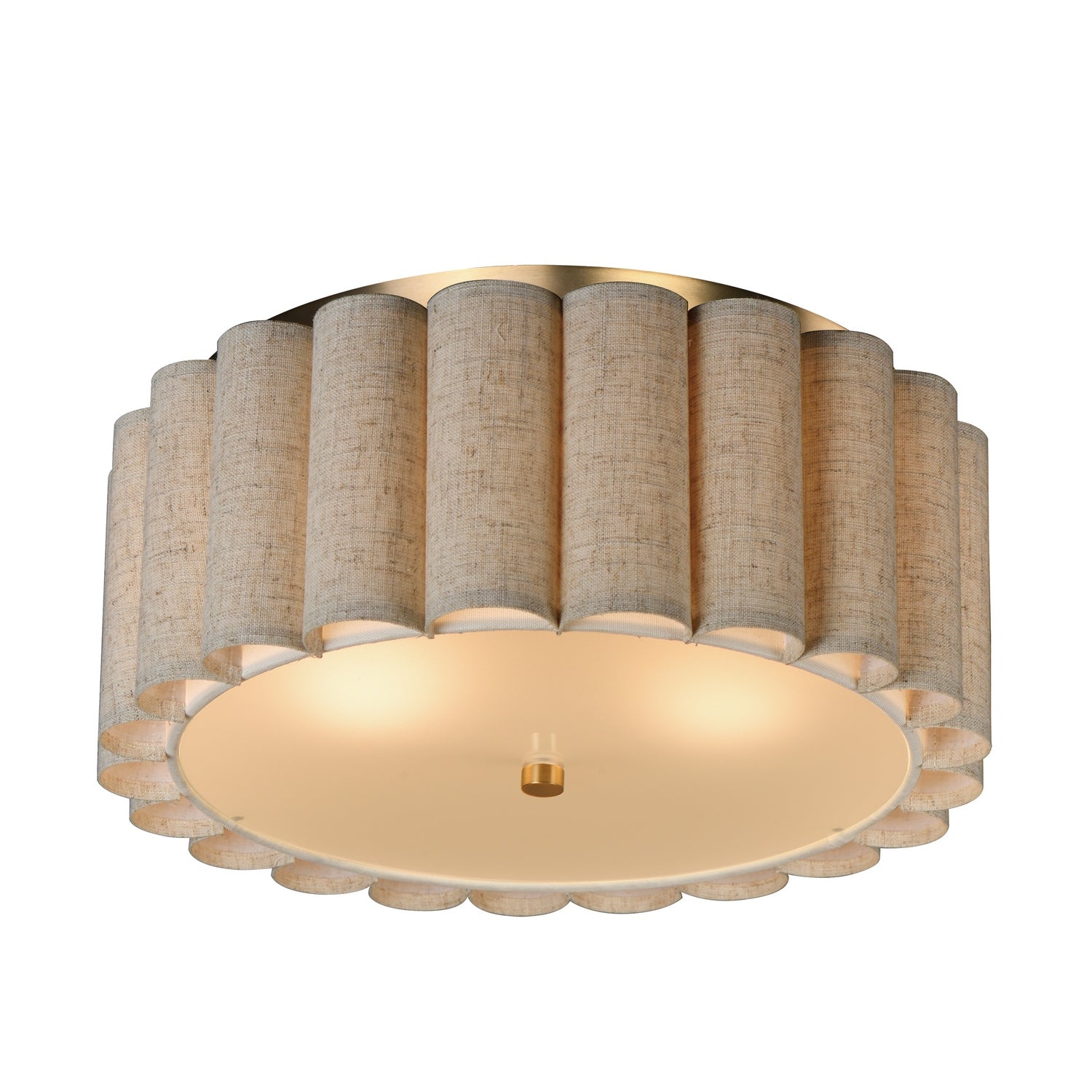 Maxim Lighting 12849OFNAB Penelope Flush Mount in Natural Aged Brass