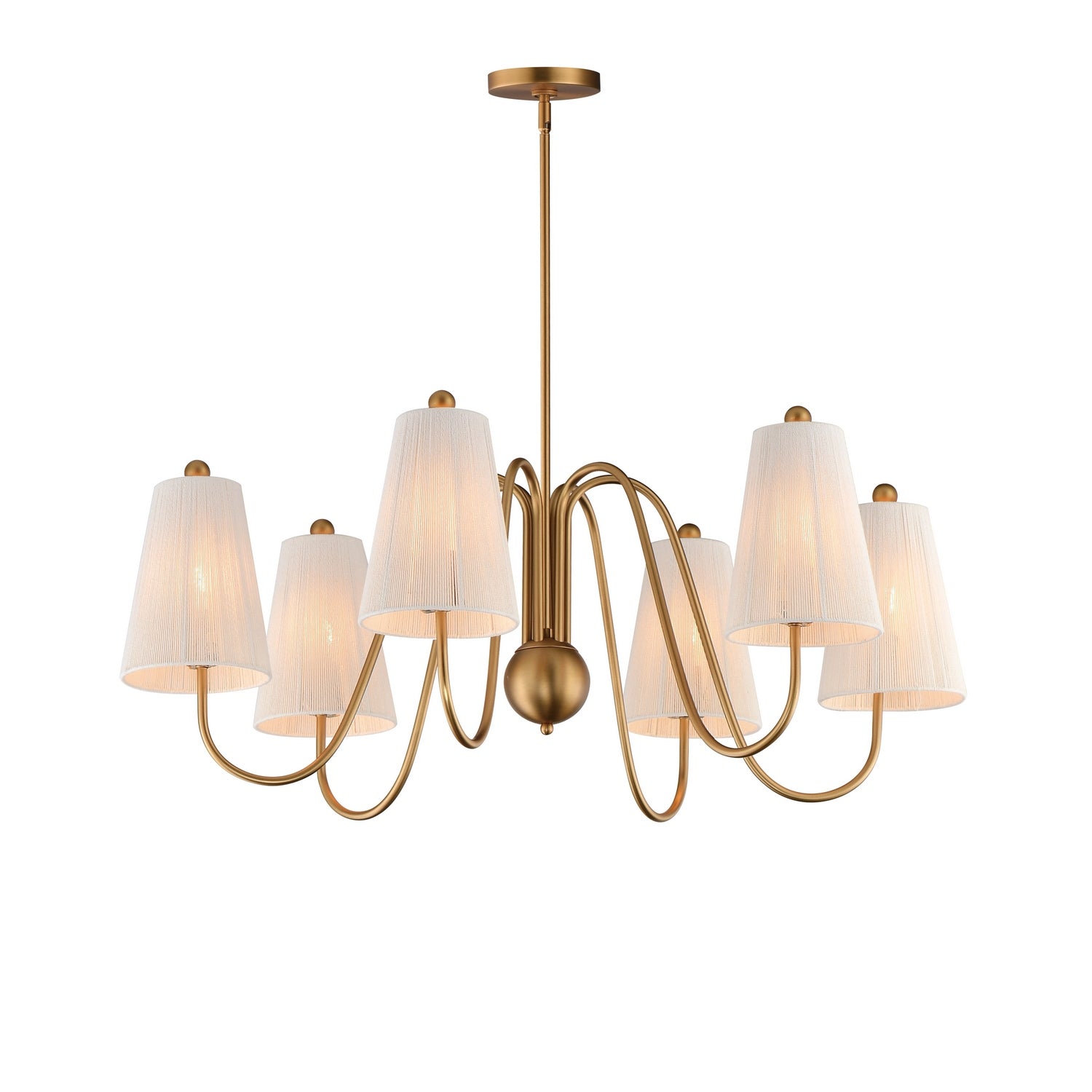 Maxim Lighting 12865NAB Valette Chandelier in Natural Aged Brass