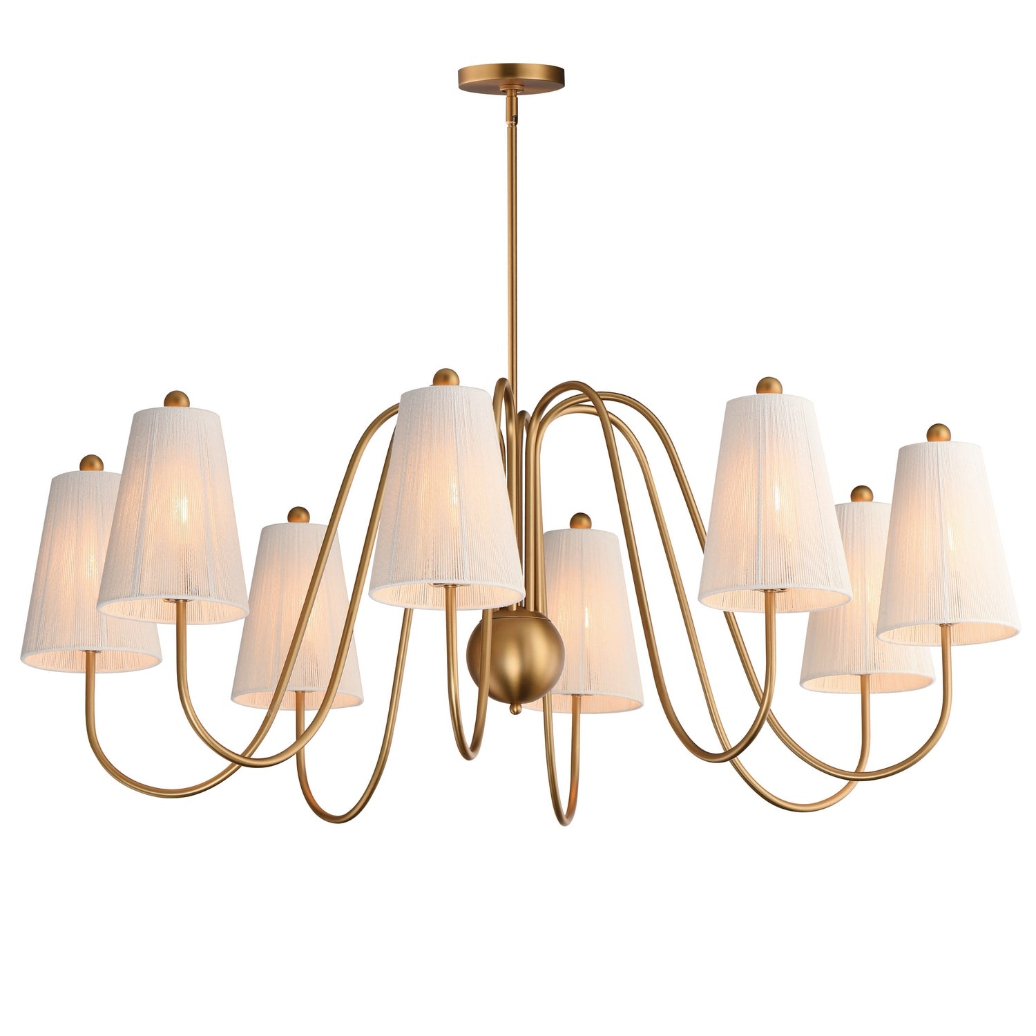 Maxim Lighting 12868NAB Valette Chandelier in Natural Aged Brass