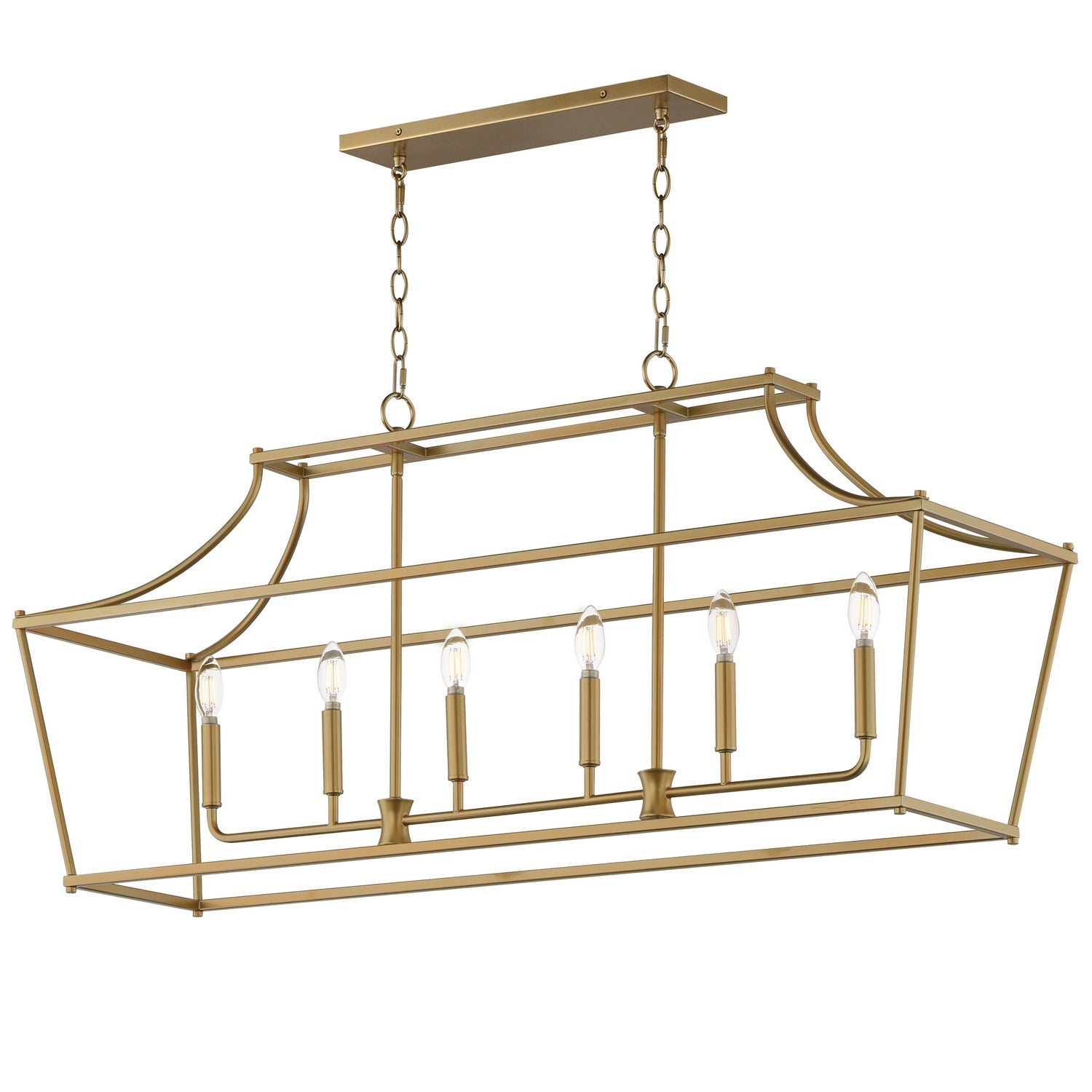 Maxim Lighting 25317NAB Clifton Linear Pendant in Natural Aged Brass