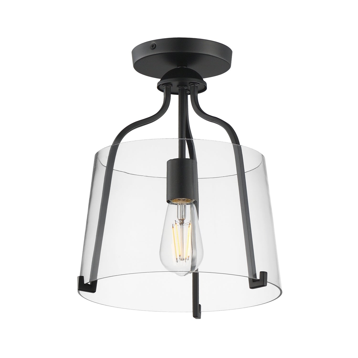 Maxim Lighting 5681CLBK Bellmore Semi Flush Mount in Black