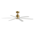 Plafonnier Maxim Lighting 88326WTNAB Marguerites Ventilateur  en blanc/naturel Laiton vieilli