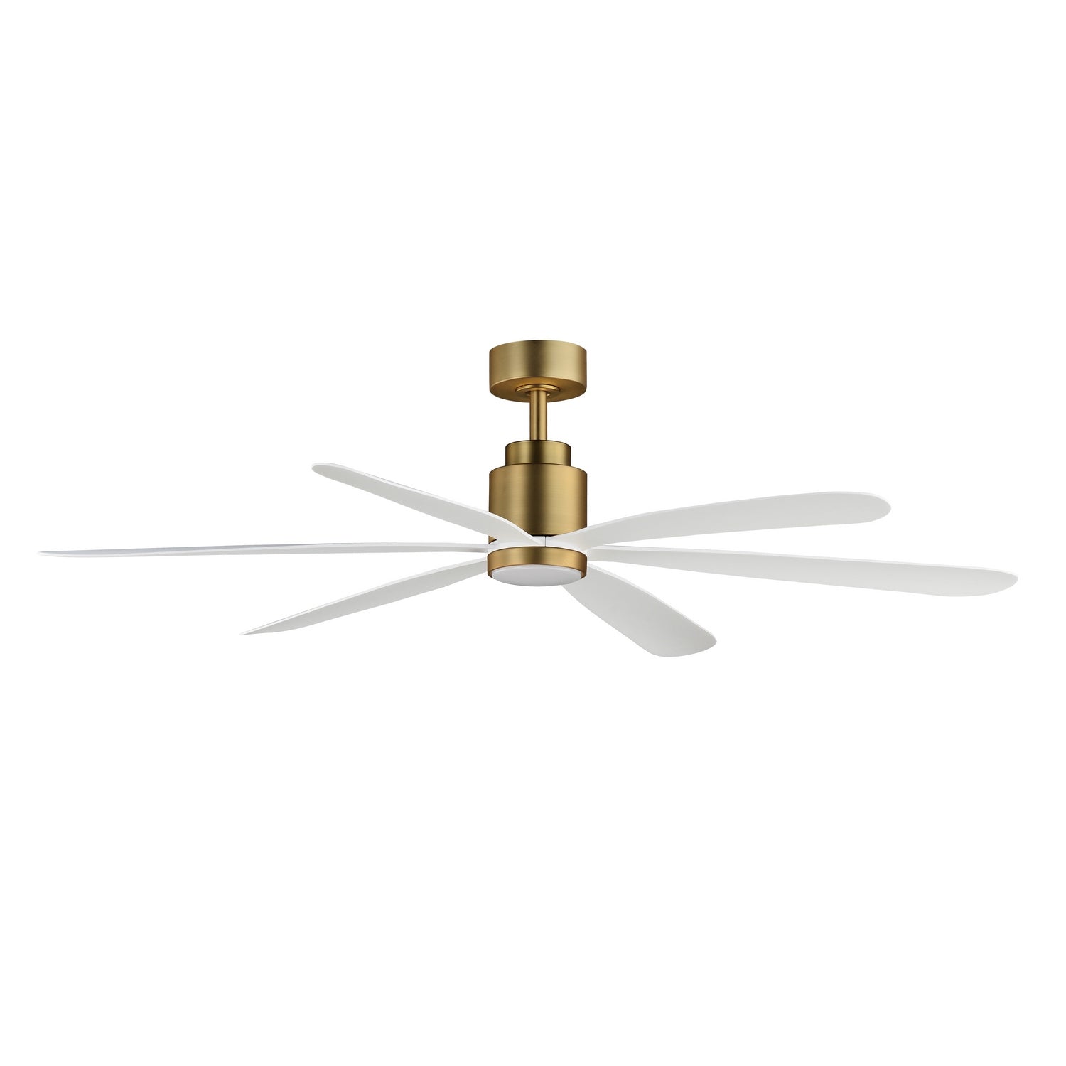 Maxim Lighting 88326WTNAB Daisies Ceiling Fan in White/Natural Aged Brass