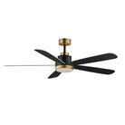 Maxim Lighting 88828BKGLD Petals Ceiling Fan in Black / Gold