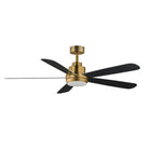 Maxim Lighting 88828WTNAB Petals Ceiling Fan in White/Natural Aged Brass