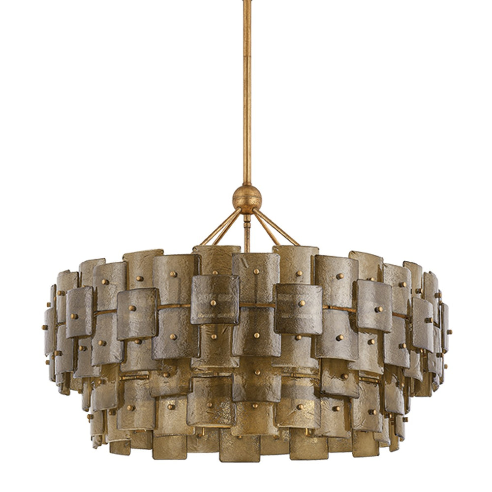 Troy Lighting F2136-PGL Jacik Chandelier in Patina Gold Leaf