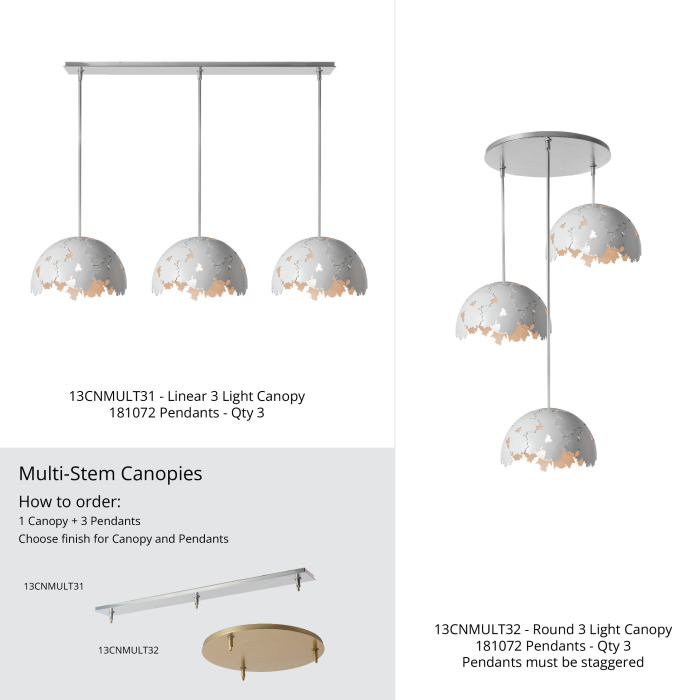 Hubbardton Forge 181072 Pangea 1-Lumière Suspension