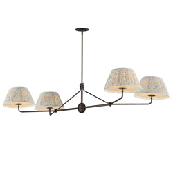 Éclairage Maxim 18414BWANB Dunbridge Quatre lampes Suspendu en laiton vieilli