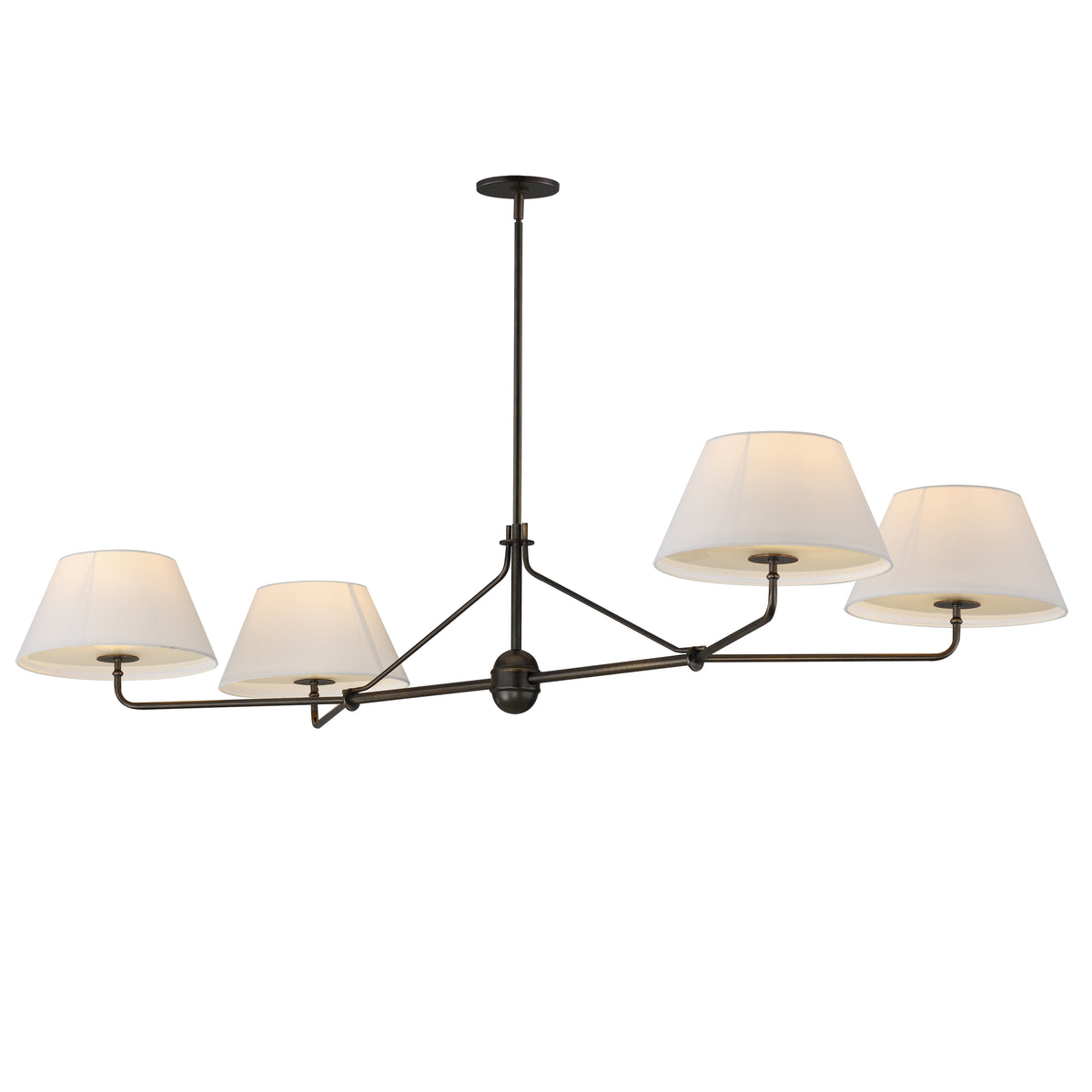Maxim Lighting 18414OFANB Dunbridge Four-Light Chandelier in Antique Bronze