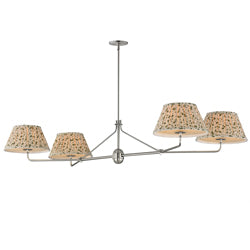 Luminaire à quatre lampes Maxim Lighting 18414OWPN Dunbridge Suspendu en laiton vieilli