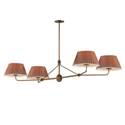 Luminaire à quatre lampes Maxim Lighting 18414RBWBR Dunbridge Suspendu en bronze antique