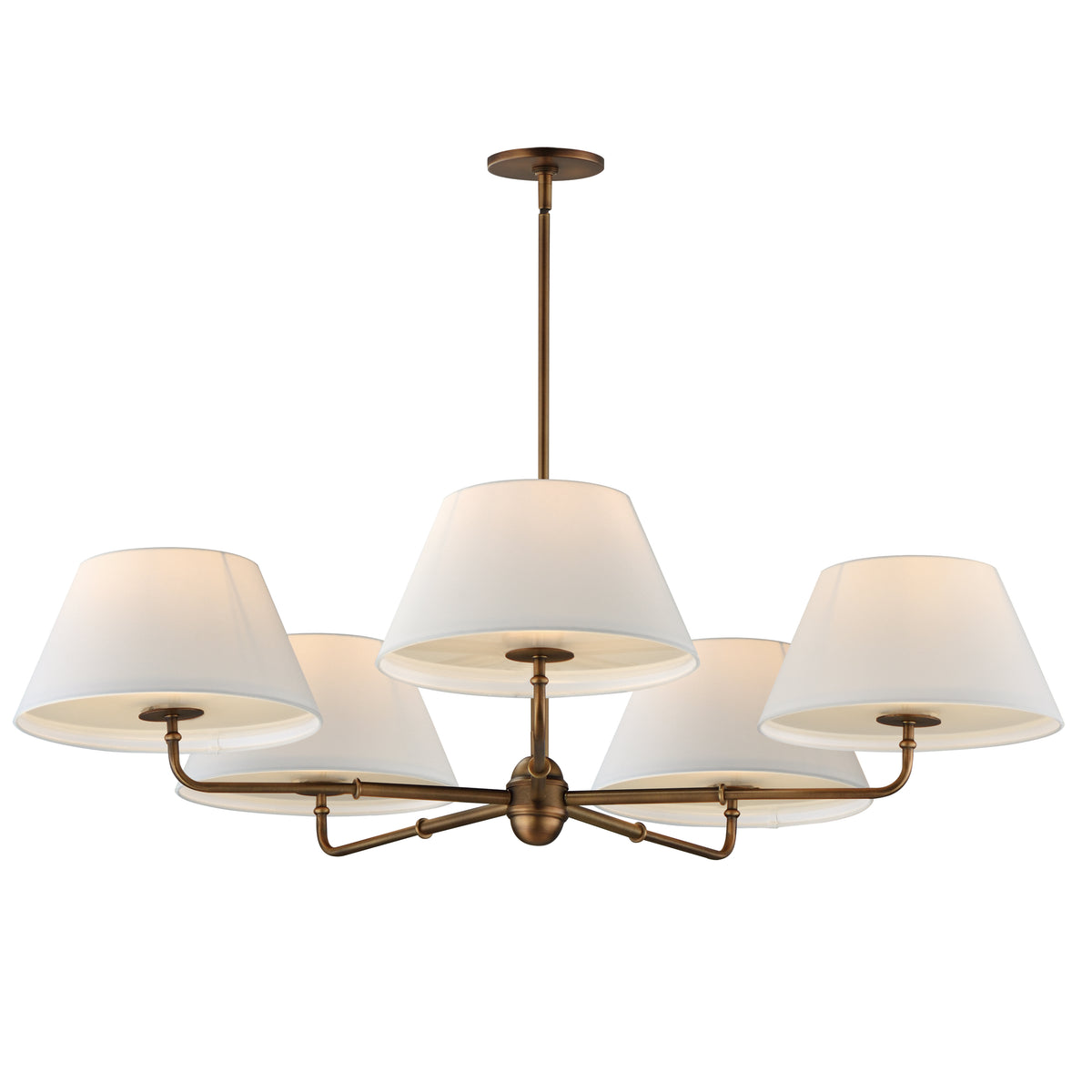 Maxim Lighting 18415OFWBR Dunbridge Chandelier in Weathered Brass
