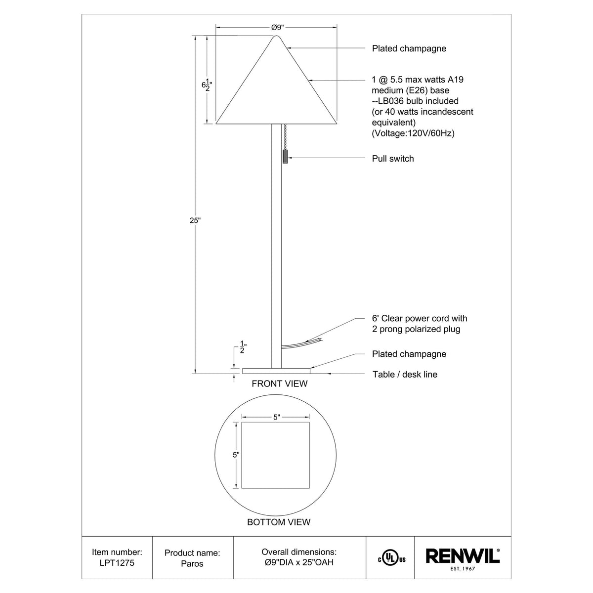 Paros LED Table Lamp