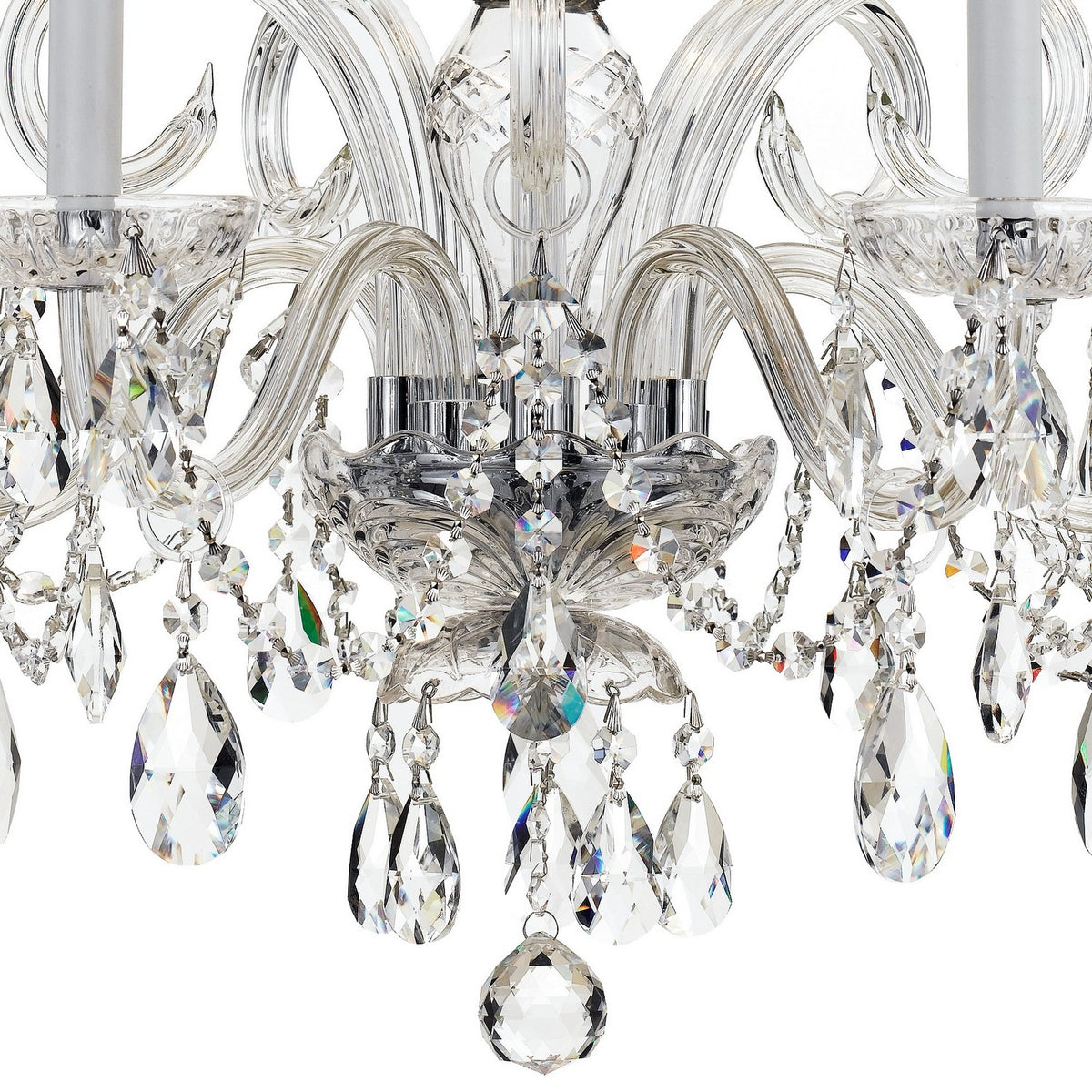 Crystorama - 1005-CH-CL-SAQ - Cinq lumières Suspendu - Cristal traditionnel - Chrome poli