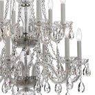 Crystorama - 1137-CH-CL-S - 12 Lumières Suspendu - Cristal traditionnel - Chrome poli