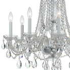 Crystorama - 1138-CH-CL-SAQ - Huit Lumières Suspendu - Cristal traditionnel - Chrome poli